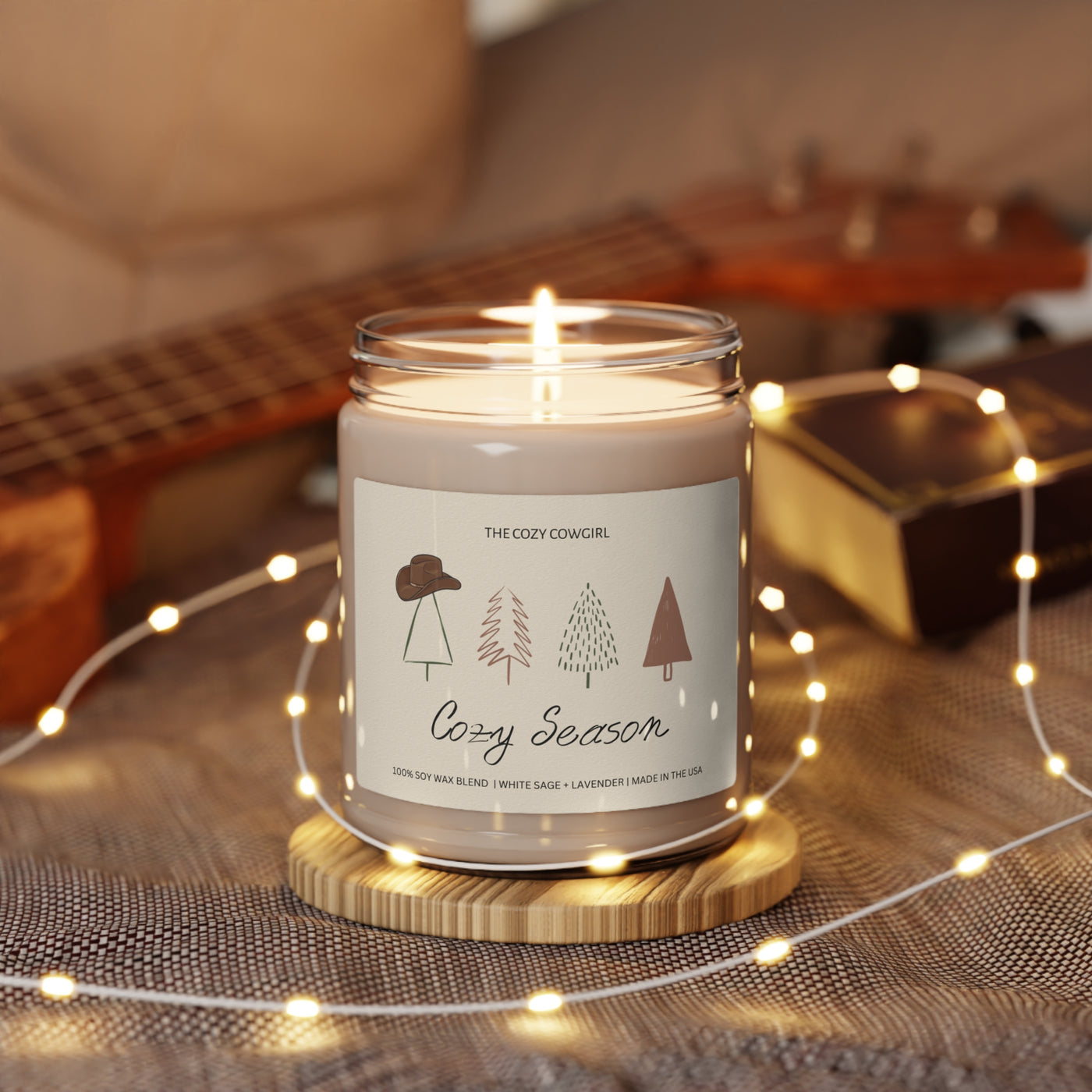 Cozy Season Scented Soy Candle, 9oz