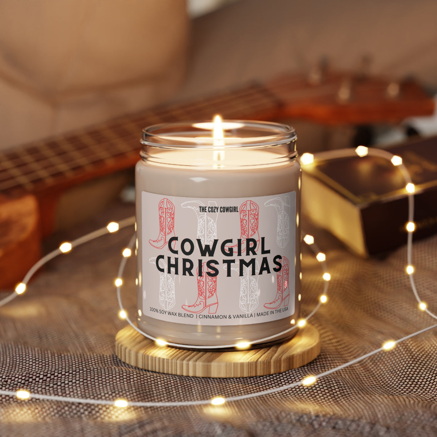 Cowgirl Christmas Scented Soy Candle, 9oz