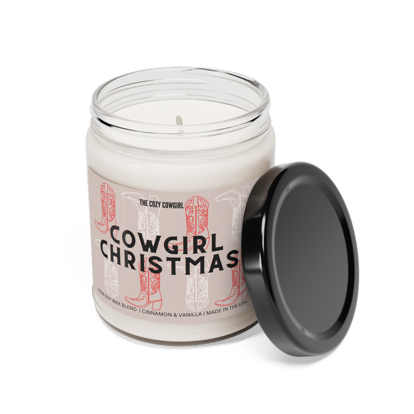 Cowgirl Christmas Scented Soy Candle, 9oz