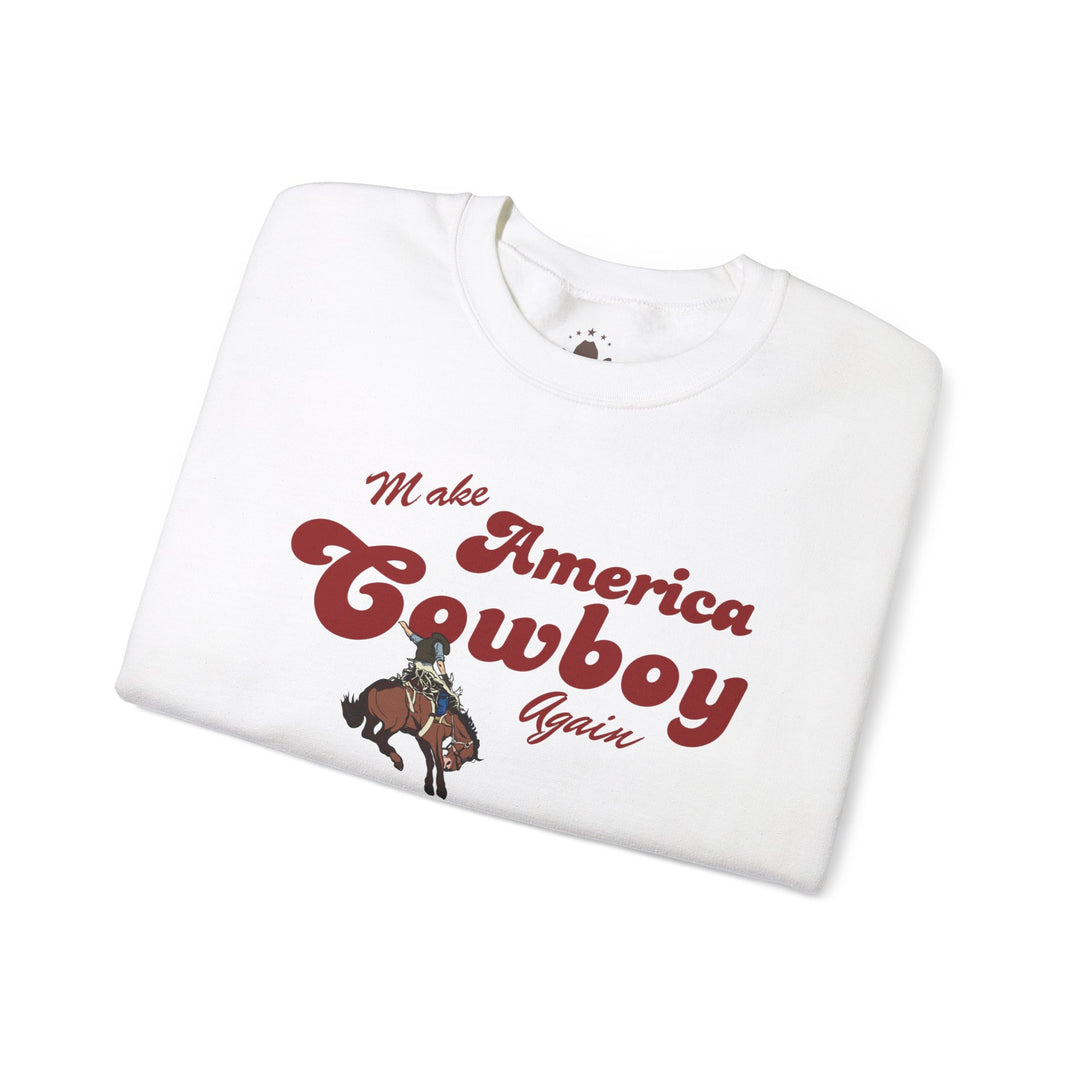 PUCKER UP COWBOY ビッグシルエット スウェット アイボリー Pucker up Cowboy Sweatshirt, Cowgirl Pucker up Valentines Day